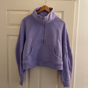 lululemon Scuba Oversized Funnel Neck Half-Zip Lilac Smoke Size M/L